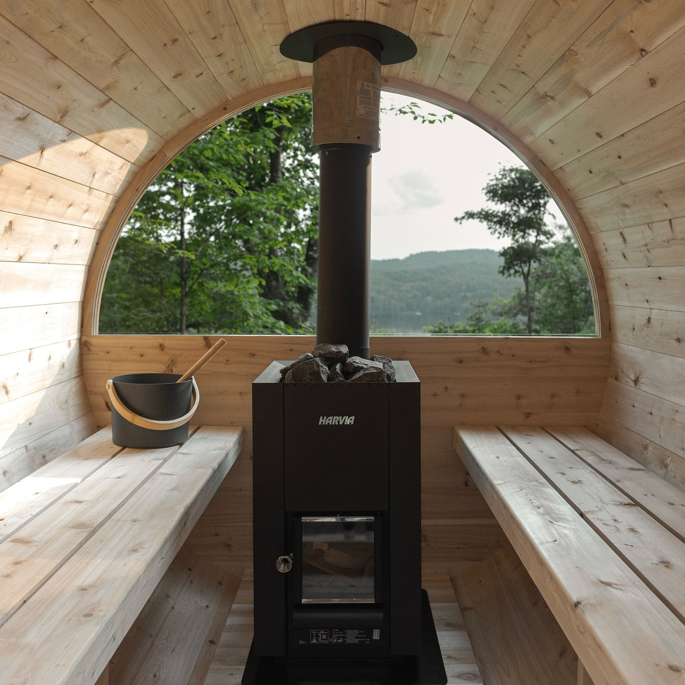 Harvia Linear 28 WK280C Wood-Burning Sauna Stove