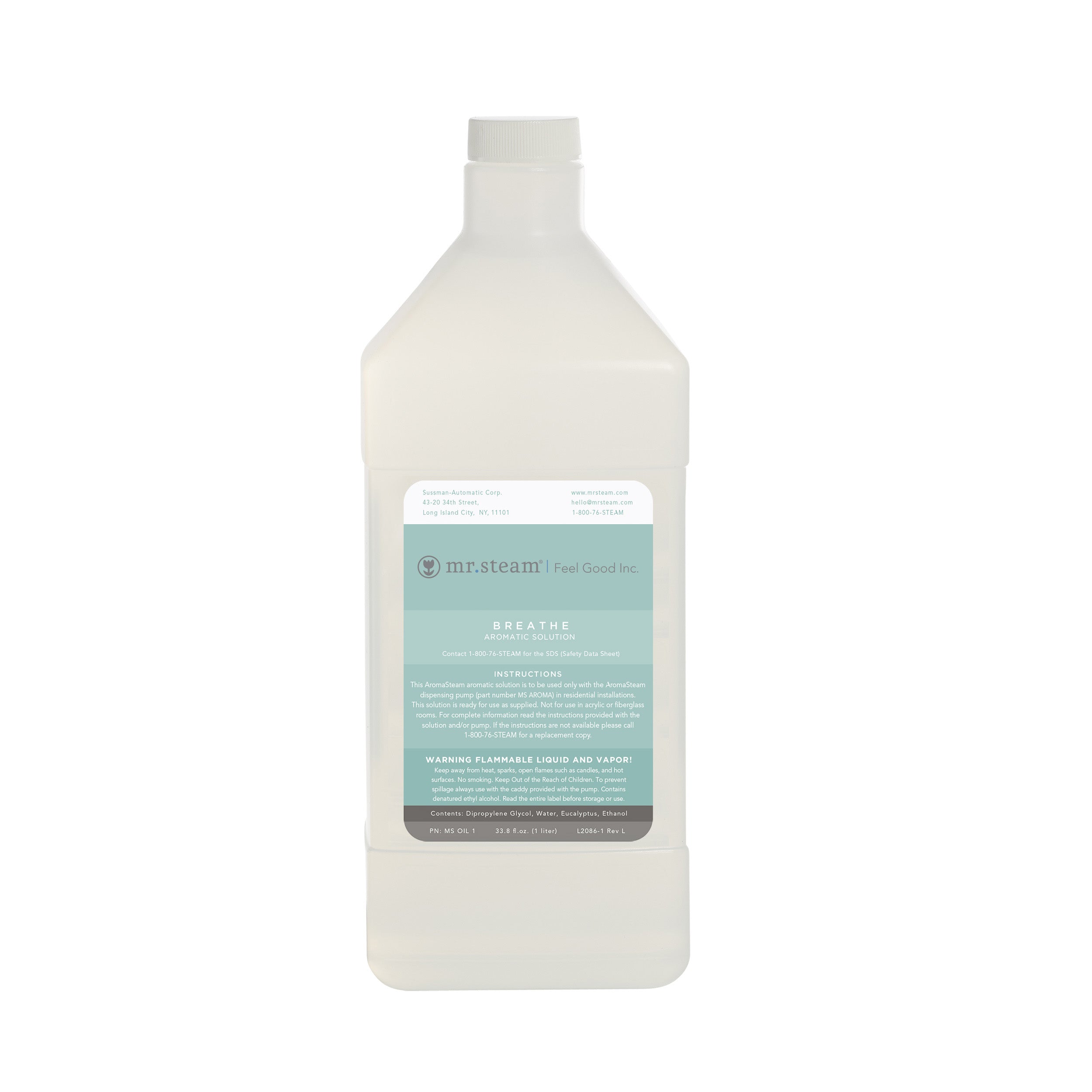 Mr. Steam Breathe Mr.Steam MS-OIL Aromasteam Oil, 1 Liter Bottle