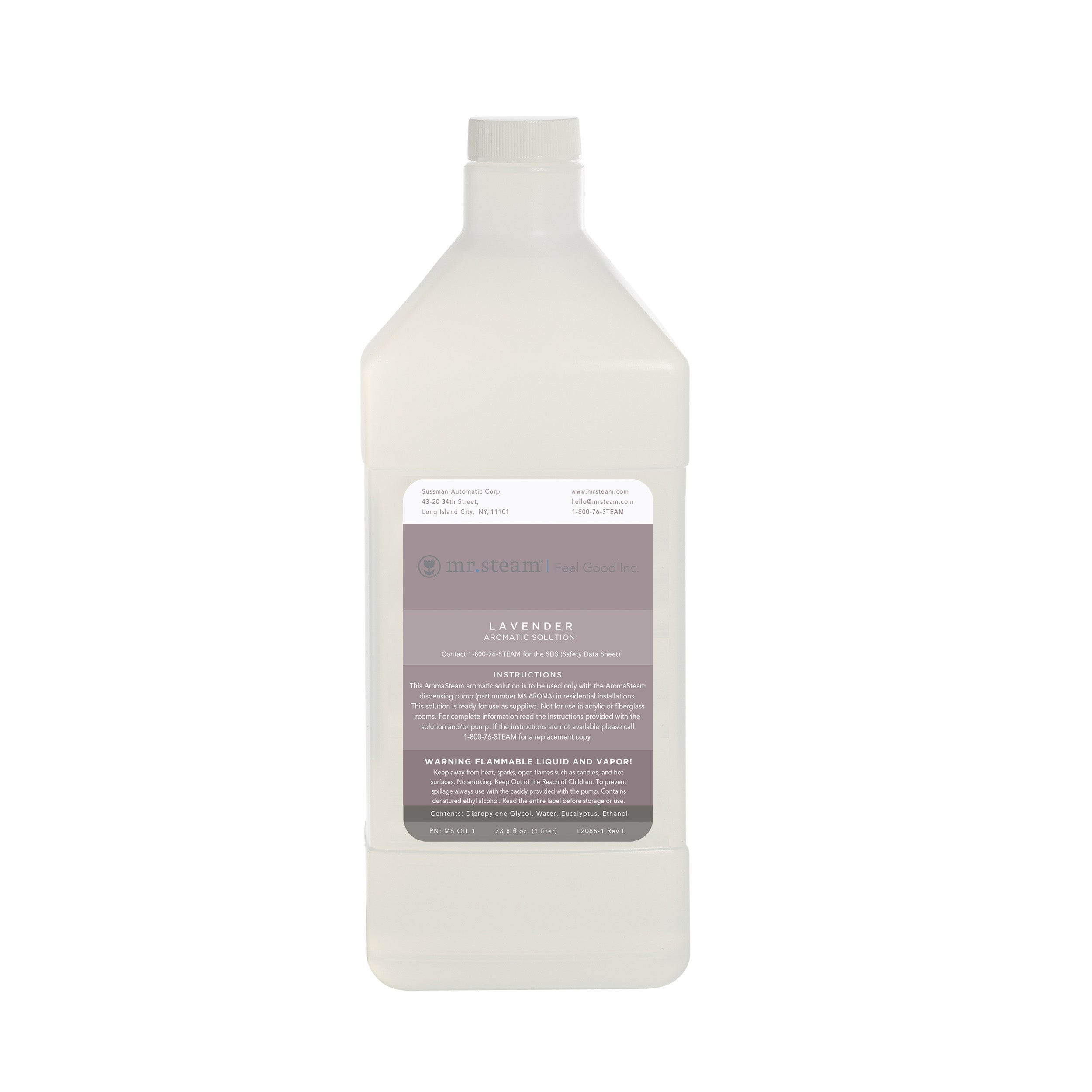 Mr. Steam Lavender Mr.Steam MS-OIL Aromasteam Oil, 1 Liter Bottle