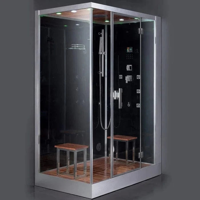 Platinum Steam Shower Black / Left Platinum DZ961F8 2 Person Walk-In Steam Shower