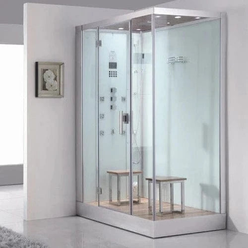 Platinum Steam Shower White / Left Platinum DZ961F8 2 Person Walk-In Steam Shower