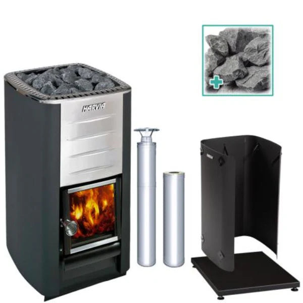 Harvia M3 Wood-Burning Stove Kit BK