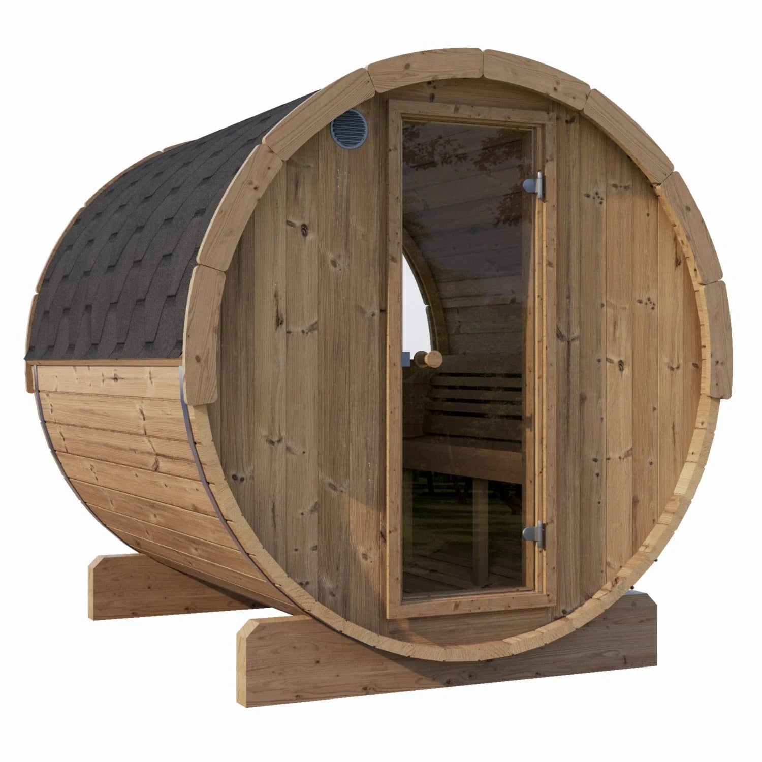 SaunaLife Model E8W 6 Person Sauna Barrel-Window