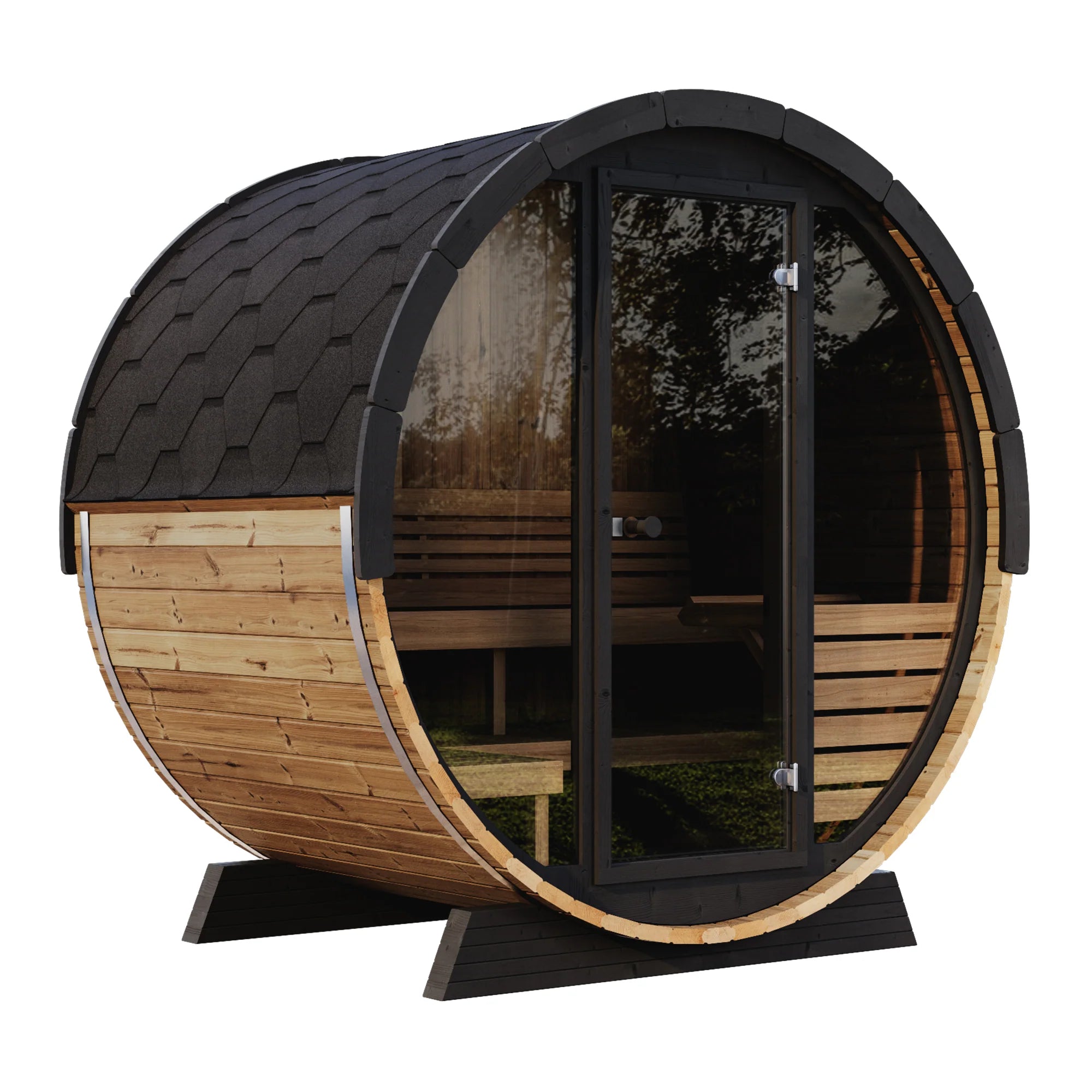 SaunaLife Model EE6G 4 Person Barrel Sauna