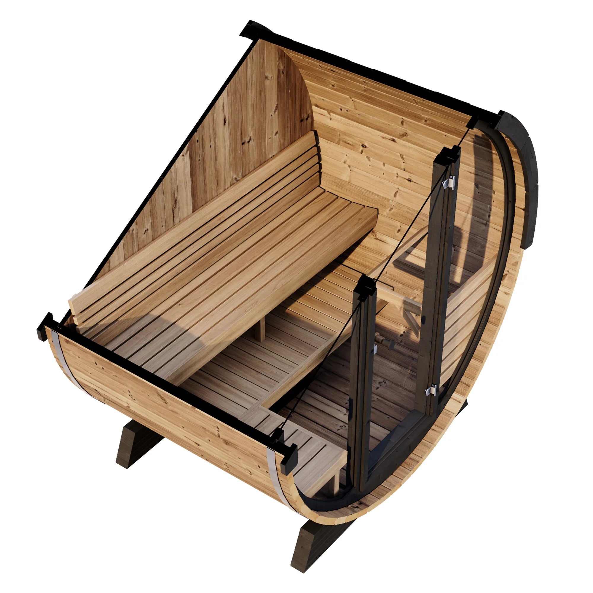 SaunaLife Model EE6G 4 Person Barrel Sauna