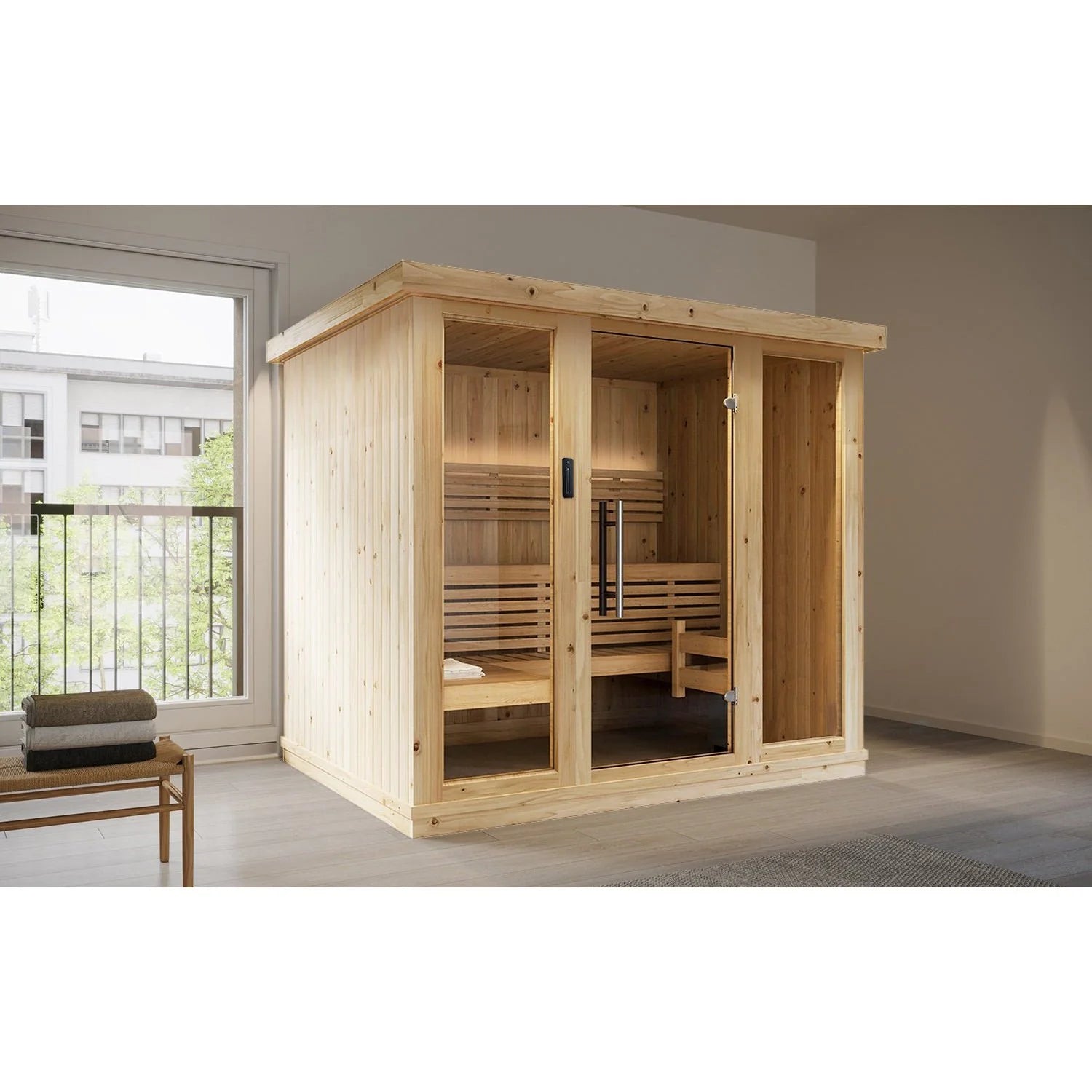 SaunaLife 4-6 Person Model X7 Indoor Home Sauna