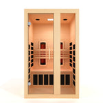 Premium Saunas Golden Designs Serena 2-person Full Spectrum Infrared Sauna with Canadian Hemlock