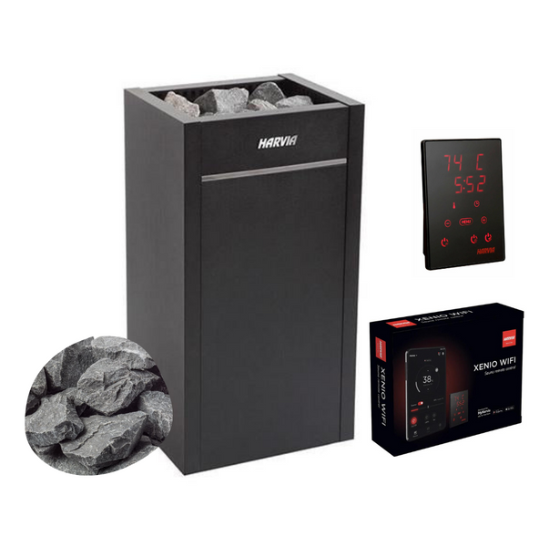 Harvia Virta HL80E Electric Sauna Heater Package