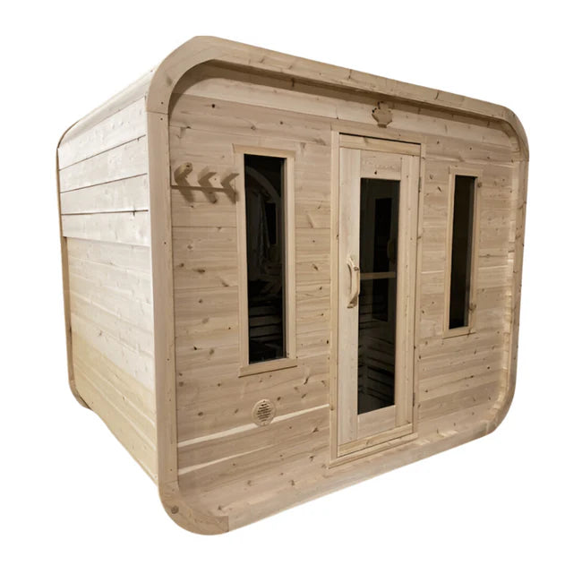 True North Canadian Made Quattro 4-5 Person Outdoor Traditional Cube Sauna
