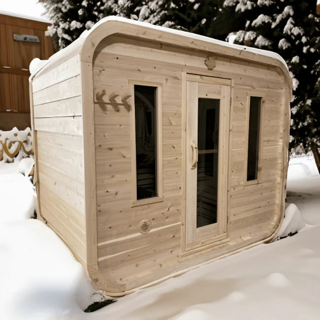 True North Canadian Made Quattro 4-5 Person Outdoor Traditional Cube Sauna