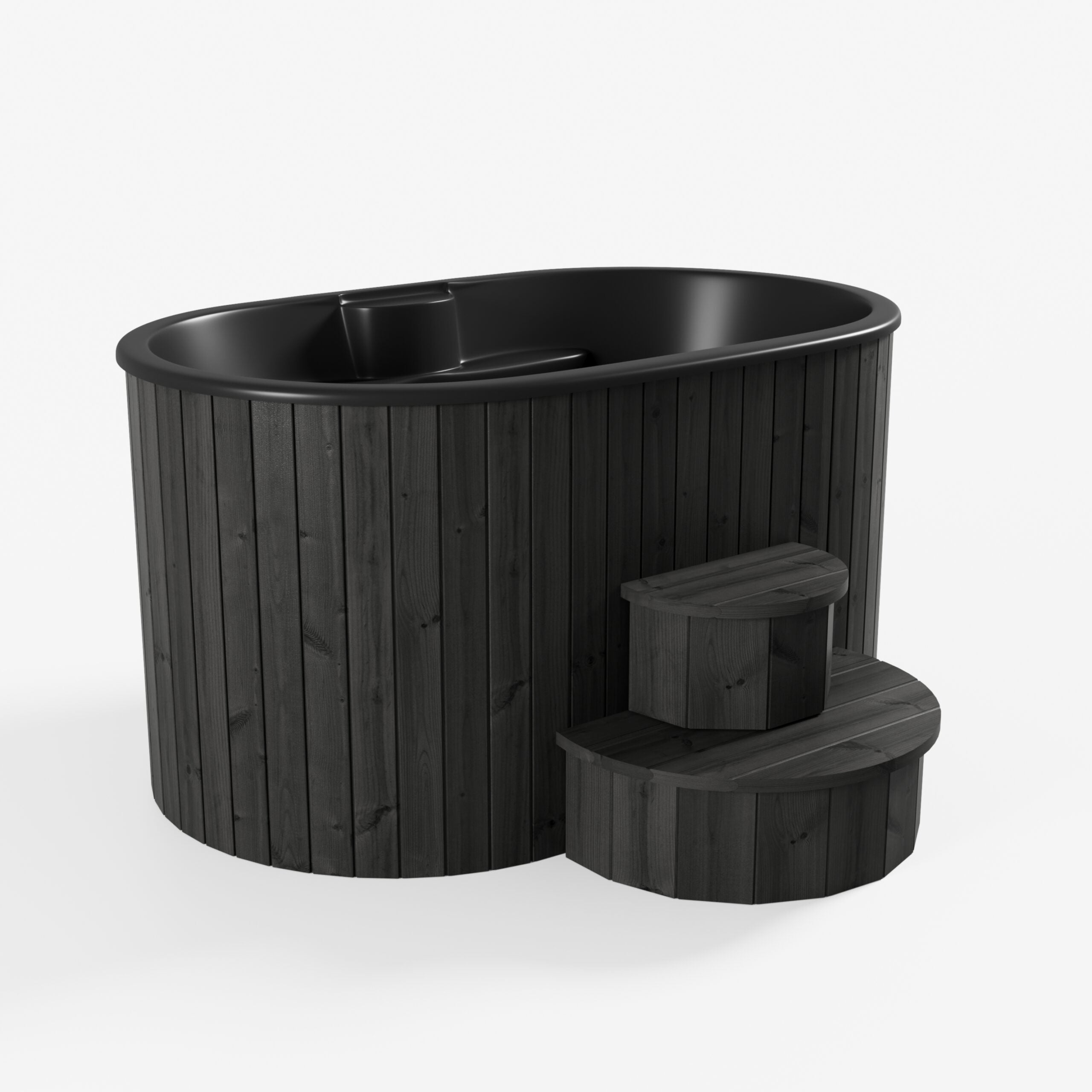 SaunaLife Cold plunge SaunaLife 2-Person Black Thermo-Pine Cold/Hot Plunge Tub - Model S2B