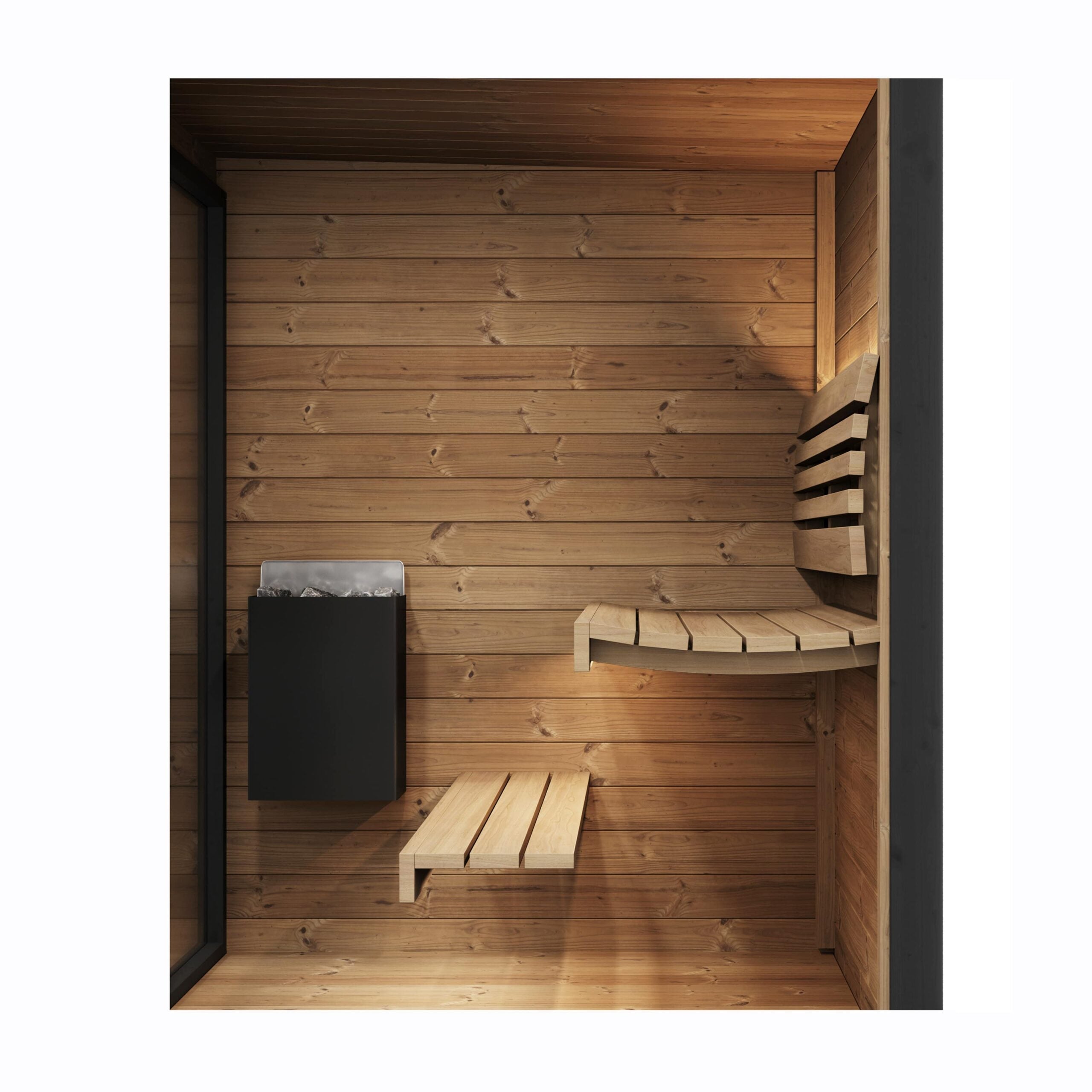 SaunaLife Model GL4 4 Person Garden Luxury Series Outdoor Sauna Kit