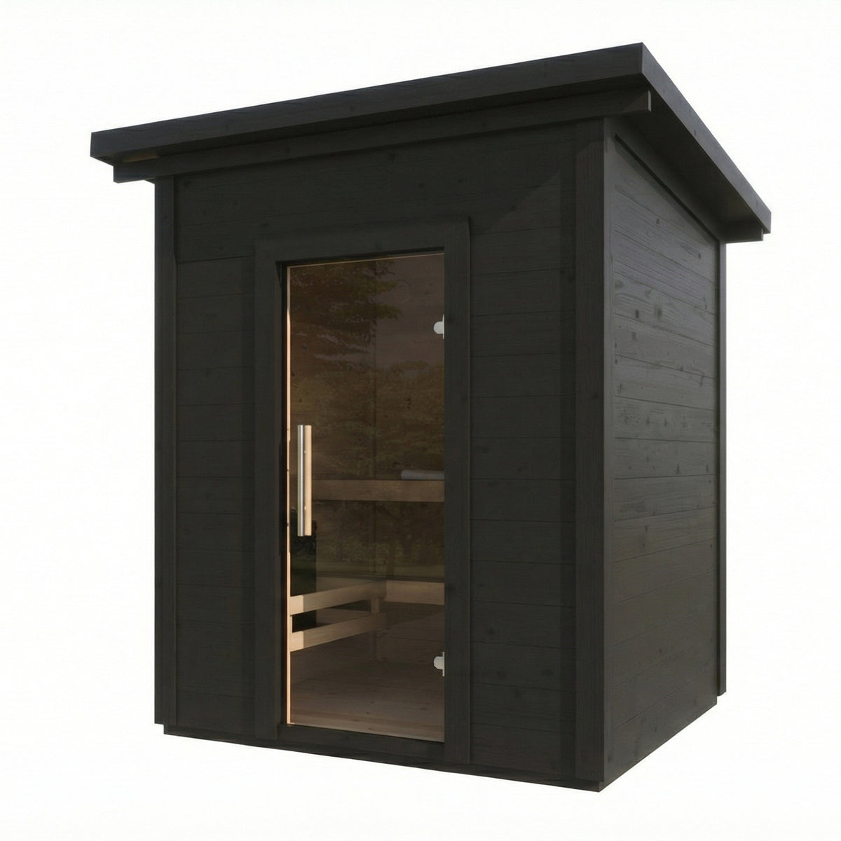 SaunaLife Sauna Black SaunaLife Model G2 4 Person Garden Series Outdoor Home Sauna Kit