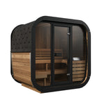 SaunaLife Sauna Natural SaunaLife Model CL5G 4 Person Cube Series Outdoor Sauna Kit