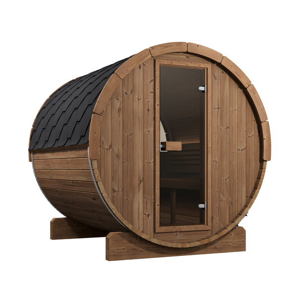 SaunaLife Sauna Natural SaunaLife Model E8W 6 Person Sauna Barrel-Window