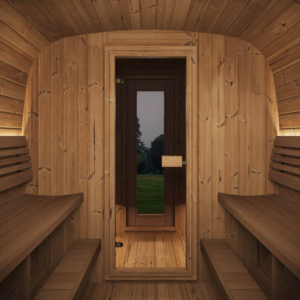 SaunaLife Sauna SaunaLife Model CL12GCP 8 Person Cube Series Luxury Outdoor Sauna Kit with Changeroom