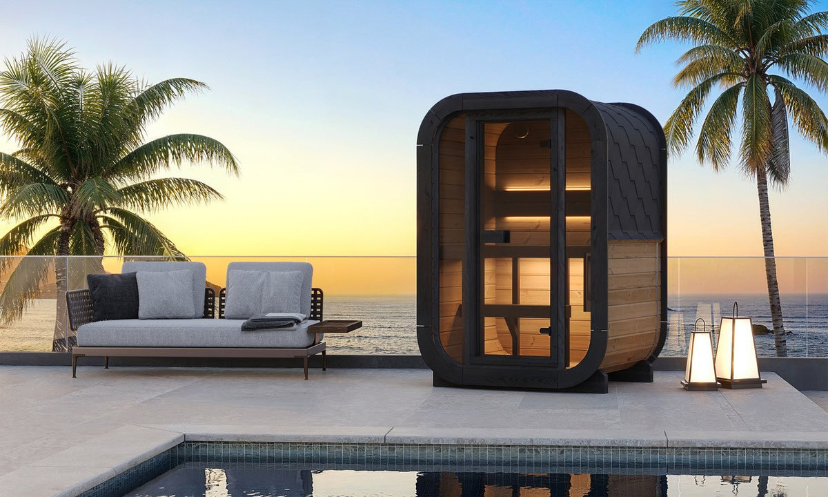 SaunaLife Sauna SaunaLife Model CL3G 1-2 Person Cube Series Outdoor Sauna Kit