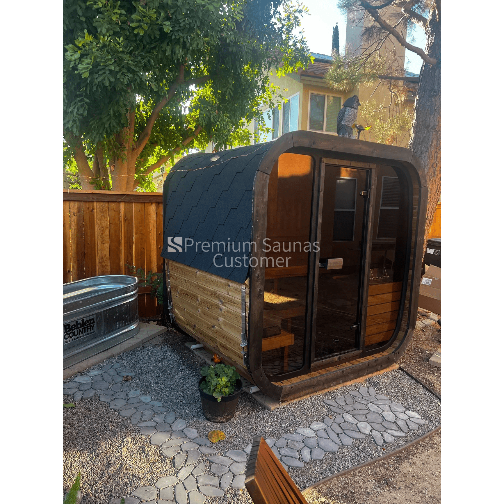 SaunaLife Sauna SaunaLife Model CL4G 3 Person Cube Series Outdoor Sauna Kit