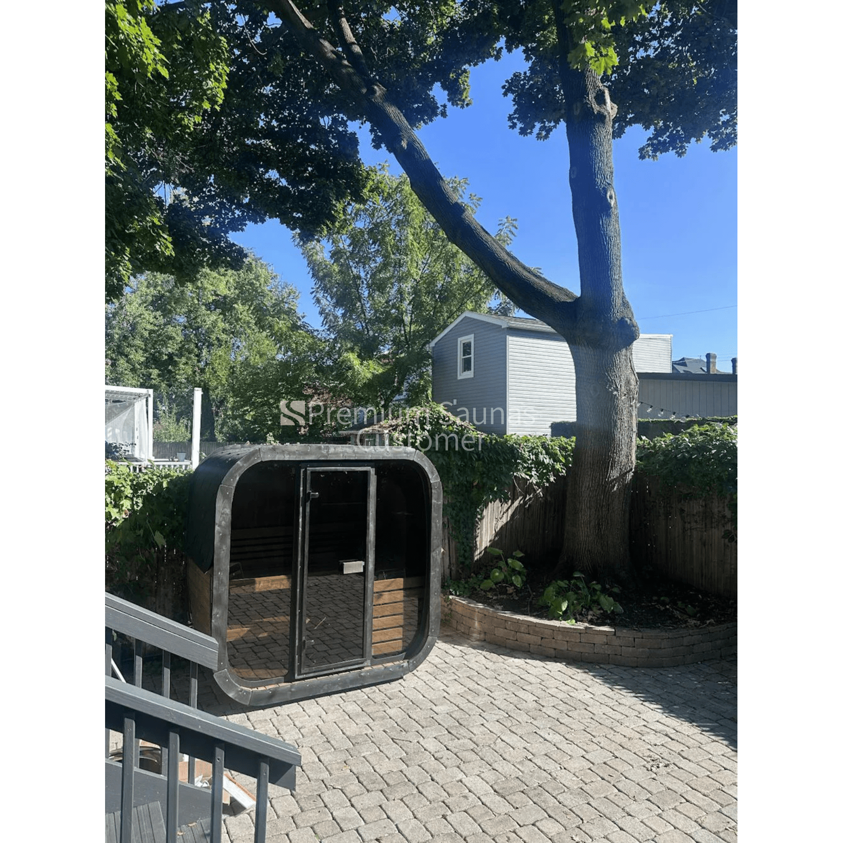 SaunaLife Sauna SaunaLife Model CL4G 3 Person Cube Series Outdoor Sauna Kit