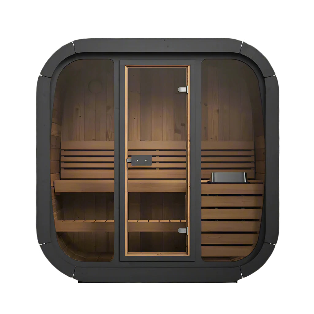 SaunaLife Sauna SaunaLife Model CL4G 3 Person Cube Series Outdoor Sauna Kit