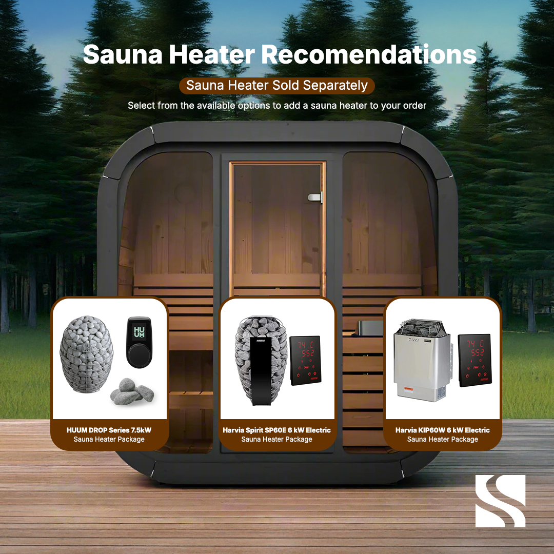 SaunaLife Sauna SaunaLife Model CL4G 3 Person Cube Series Outdoor Sauna Kit