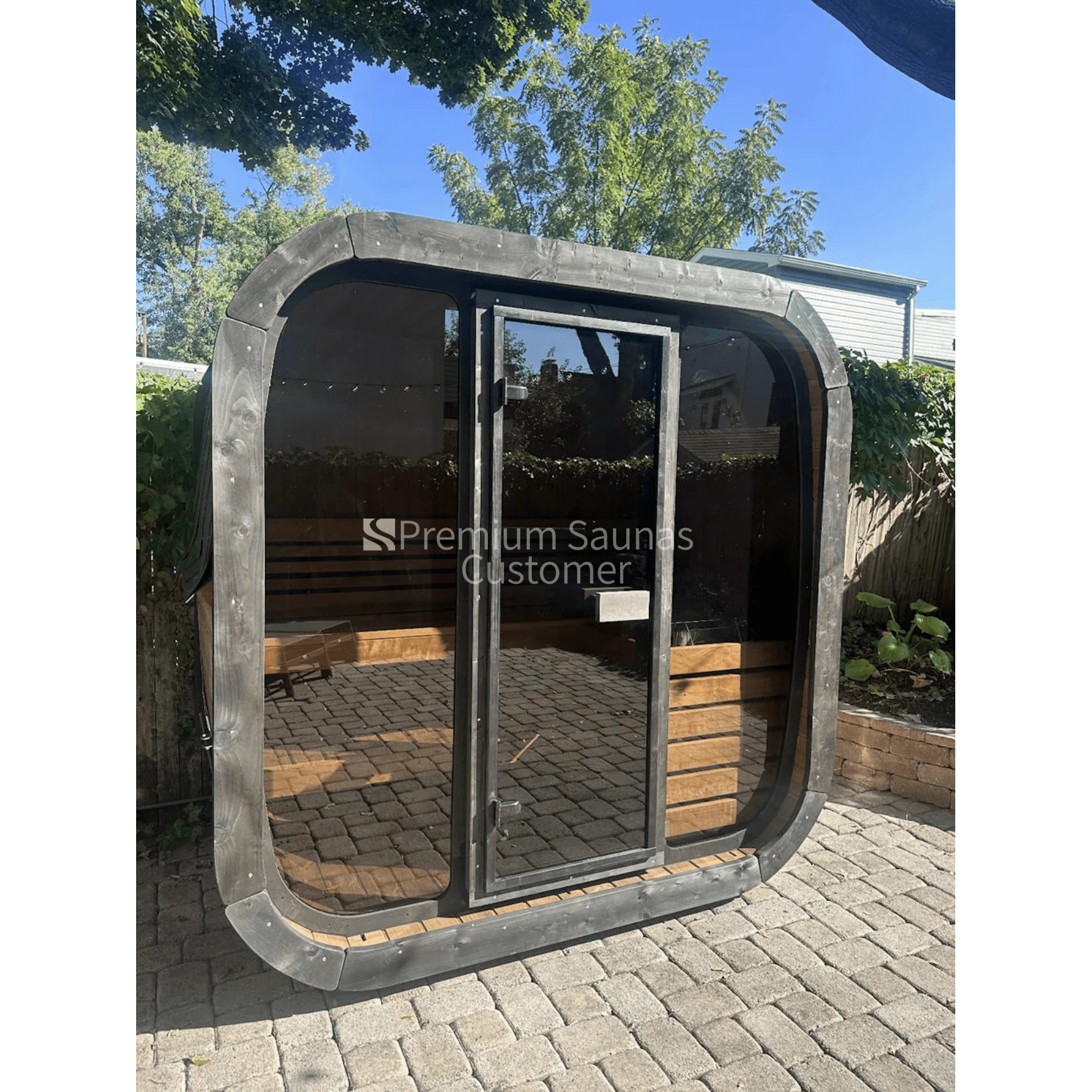 SaunaLife Sauna SaunaLife Model CL4G 3 Person Cube Series Outdoor Sauna Kit