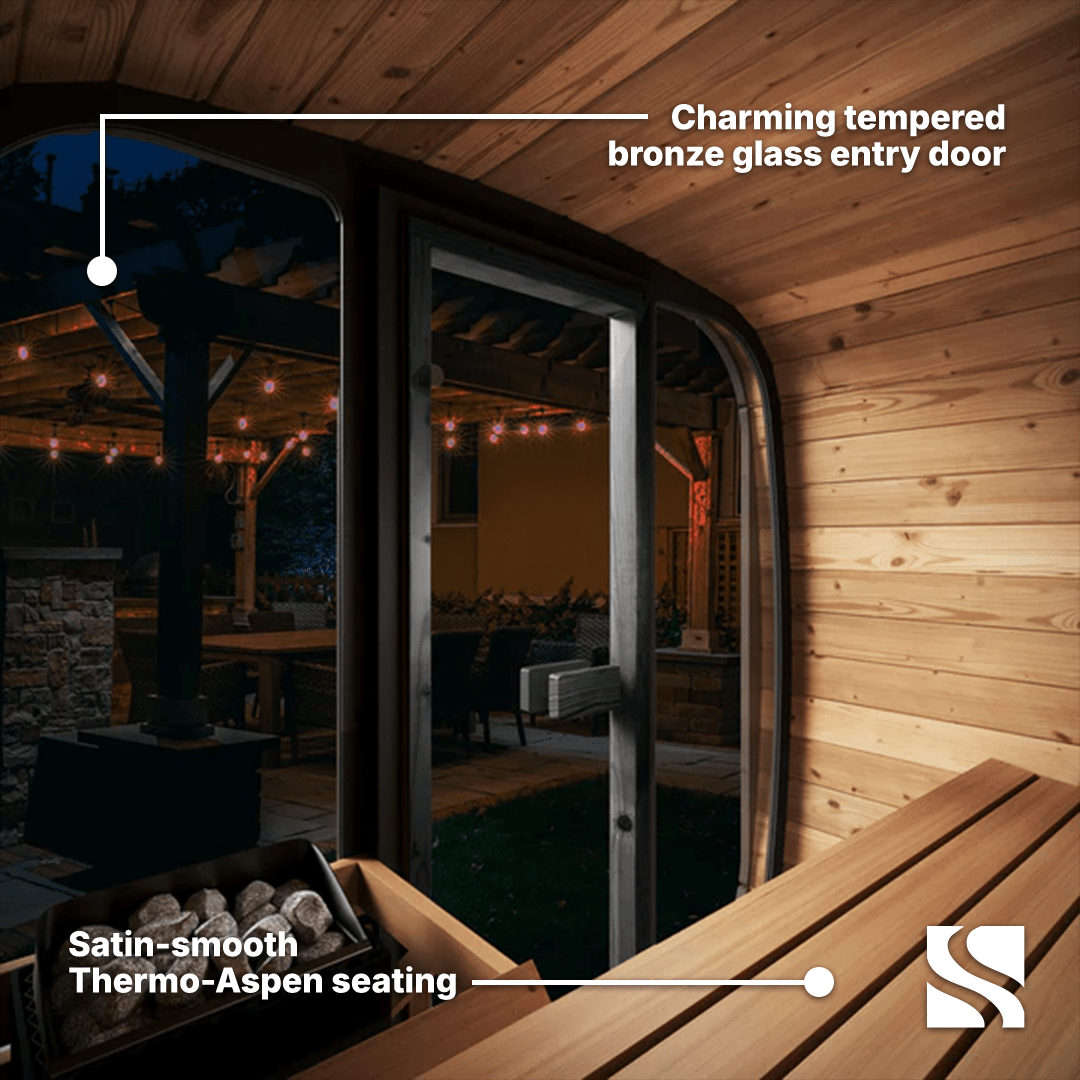 SaunaLife Sauna SaunaLife Model CL4G 3 Person Cube Series Outdoor Sauna Kit