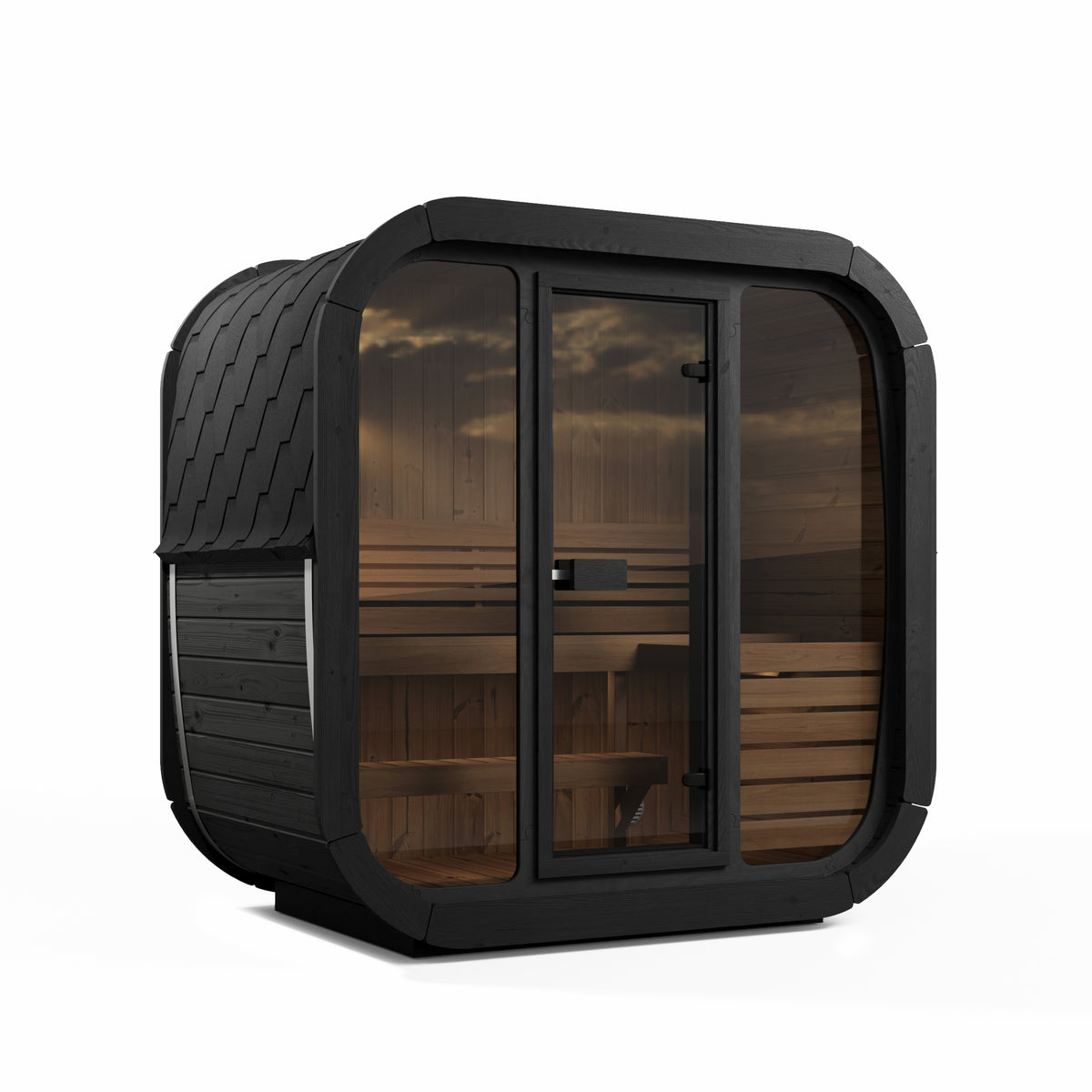 SaunaLife Sauna SaunaLife Model CL4G 3 Person Cube Series Outdoor Sauna Kit