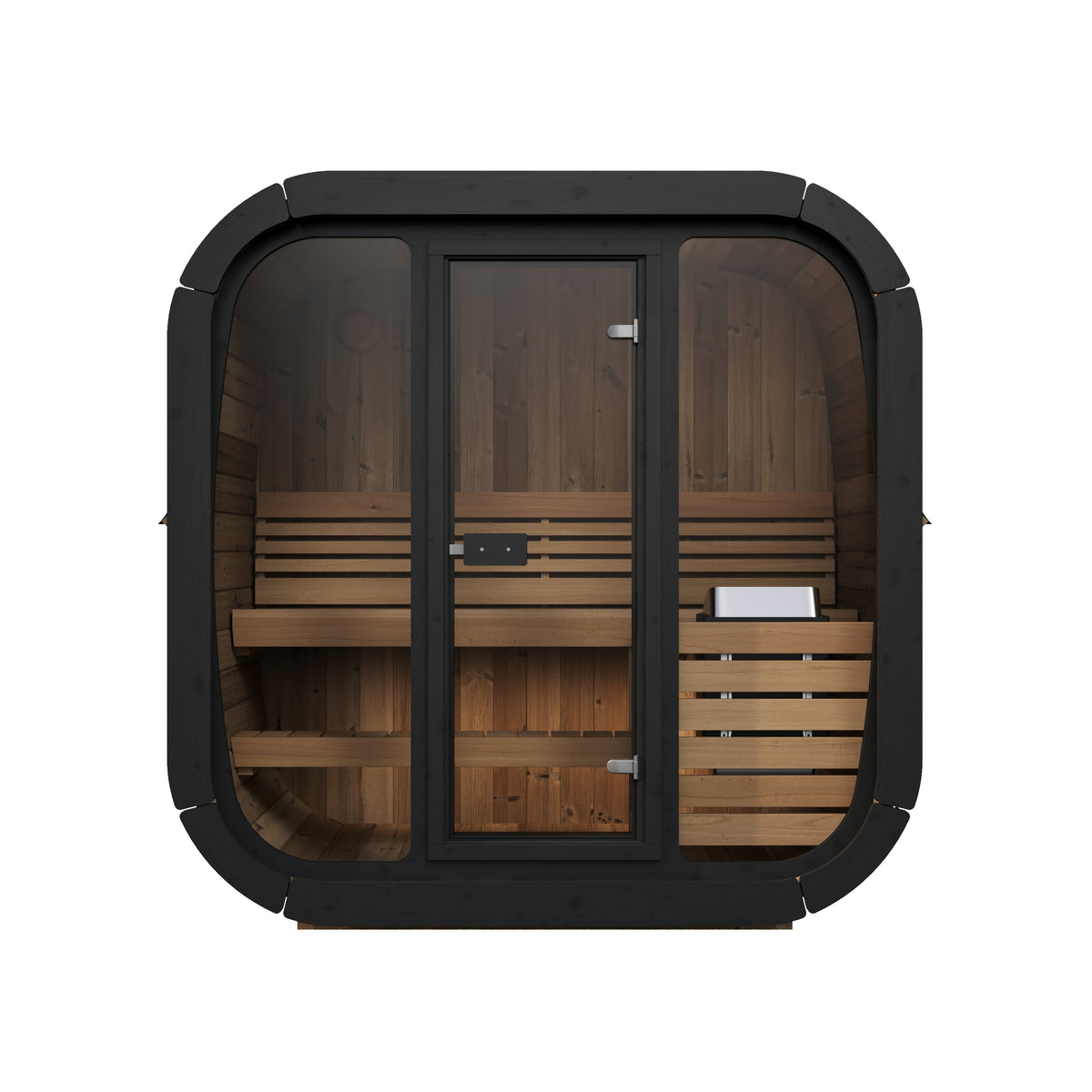 SaunaLife Sauna SaunaLife Model CL4G 3 Person Cube Series Outdoor Sauna Kit