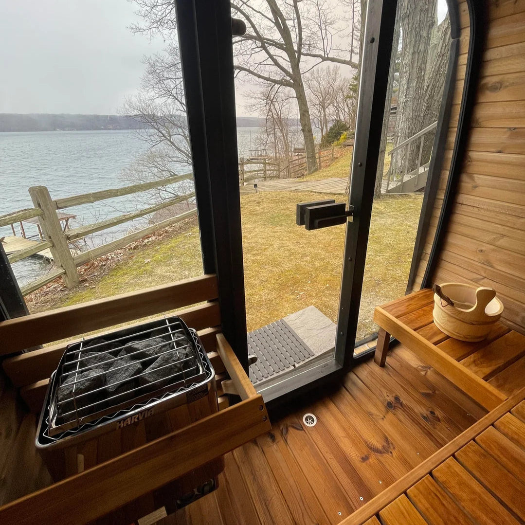 SaunaLife Sauna SaunaLife Model CL5G 4 Person Cube Series Outdoor Sauna Kit