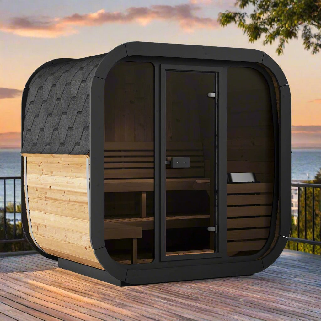 SaunaLife Sauna SaunaLife Model CL5G 4 Person Cube Series Outdoor Sauna Kit