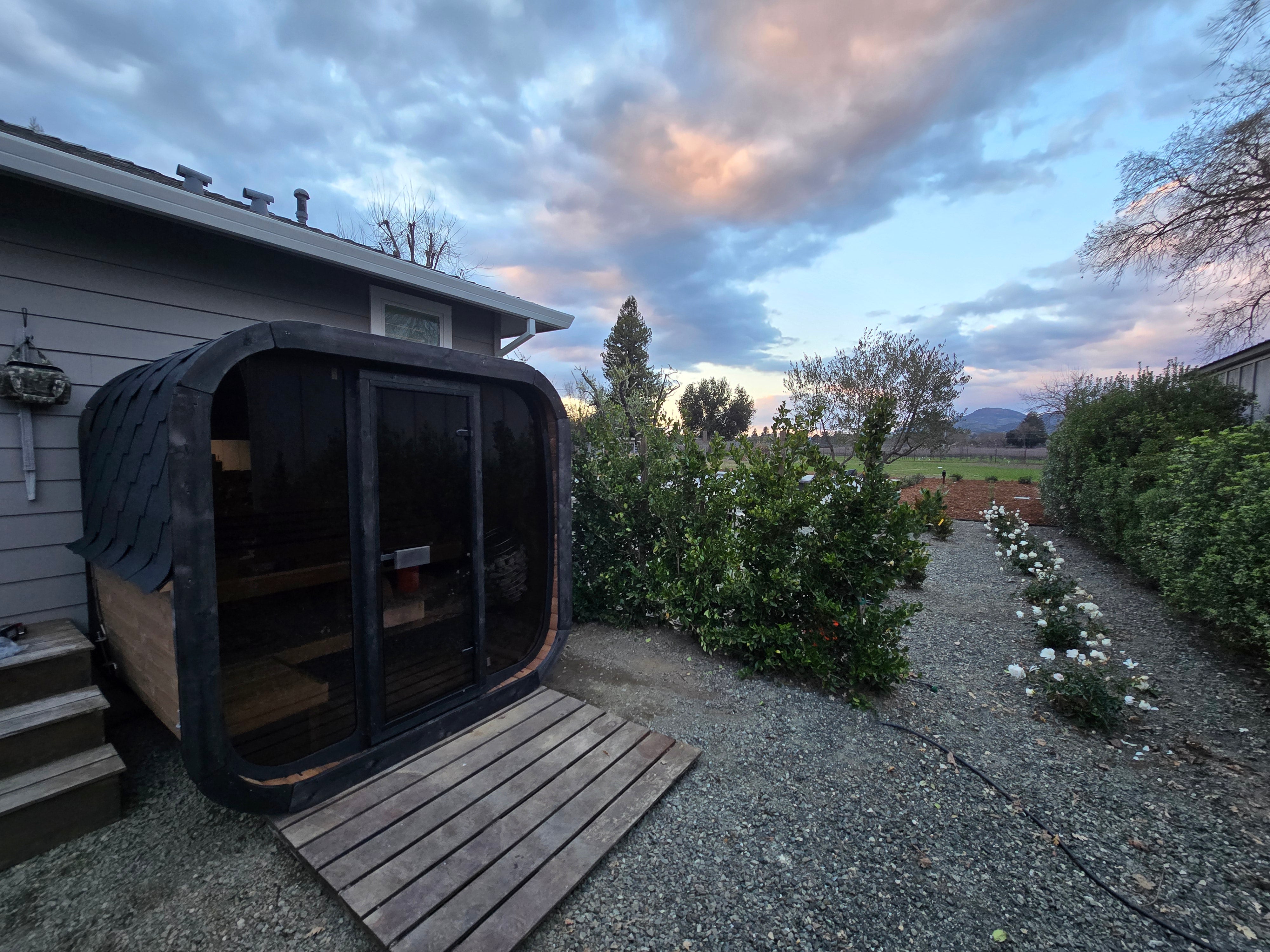 SaunaLife Sauna SaunaLife Model CL5G 4 Person Cube Series Outdoor Sauna Kit