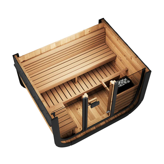 SaunaLife Sauna SaunaLife Model CL5G 4 Person Cube Series Outdoor Sauna Kit