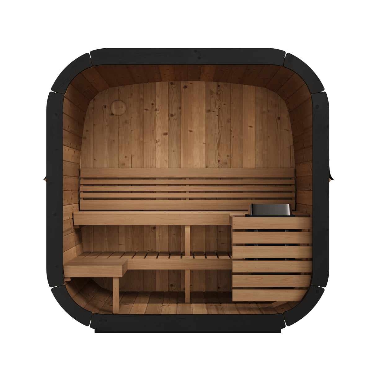 SaunaLife Sauna SaunaLife Model CL5G 4 Person Cube Series Outdoor Sauna Kit