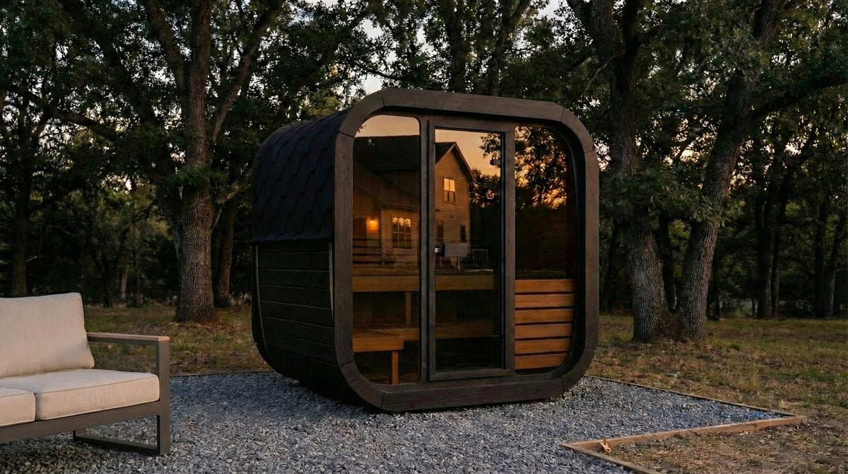 SaunaLife Sauna SaunaLife Model CL5G 4 Person Cube Series Outdoor Sauna Kit