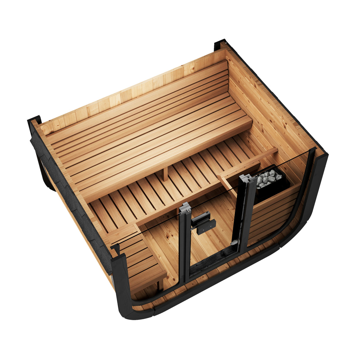 SaunaLife Sauna SaunaLife Model CL5G 4 Person Cube Series Outdoor Sauna Kit