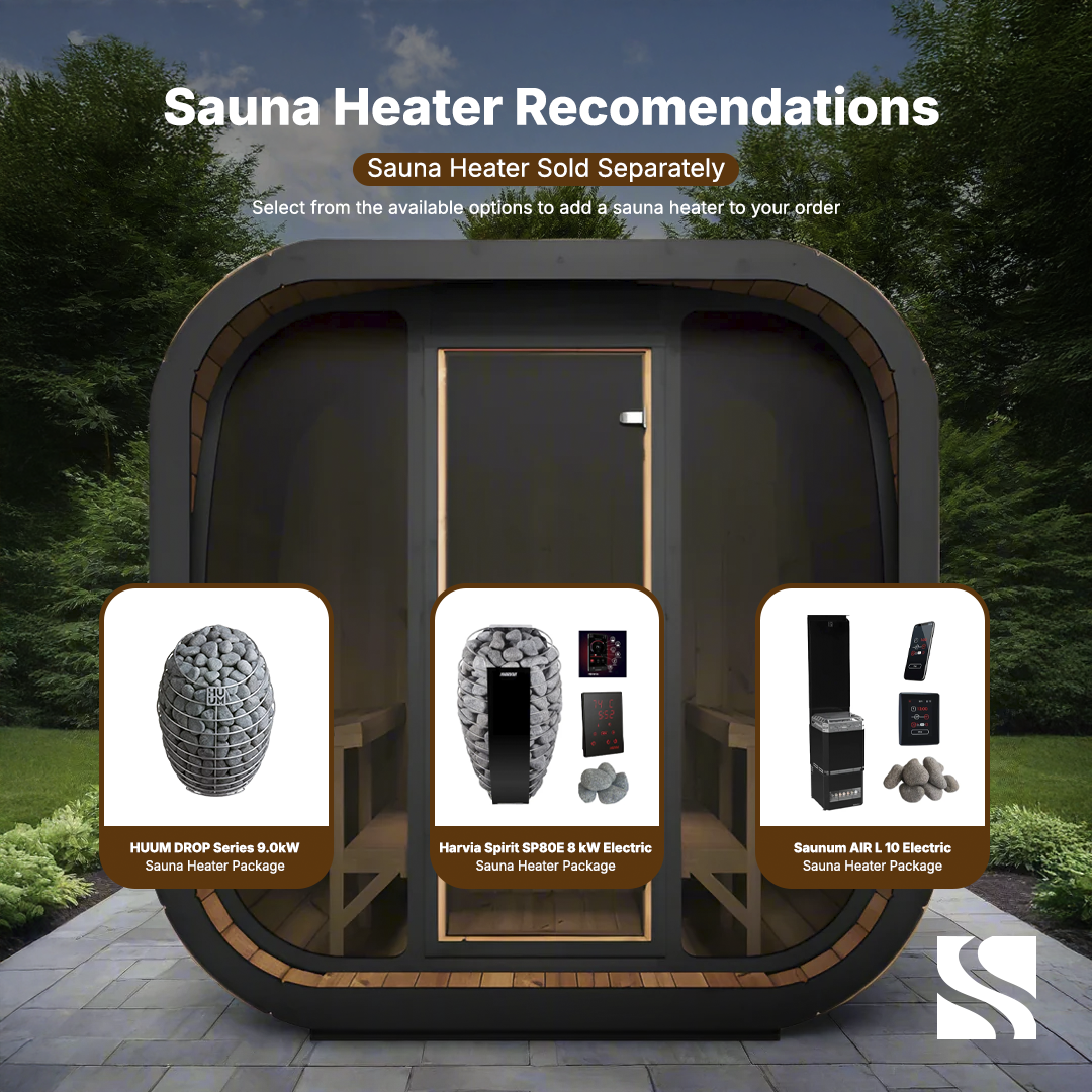 SaunaLife Sauna SaunaLife Model CL7G 6 Person Cube Series Outdoor Sauna Kit