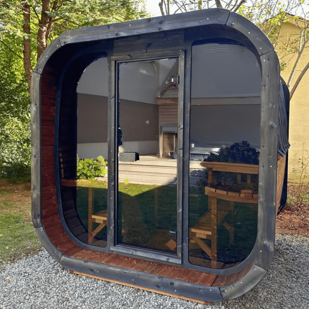 SaunaLife Sauna SaunaLife Model CL7G 6 Person Cube Series Outdoor Sauna Kit