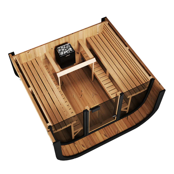 SaunaLife Sauna SaunaLife Model CL7G 6 Person Cube Series Outdoor Sauna Kit