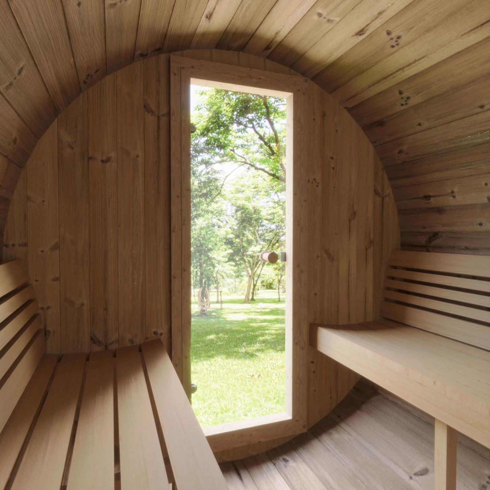 SaunaLife Sauna SaunaLife Model E6 3 Person Barrel Sauna
