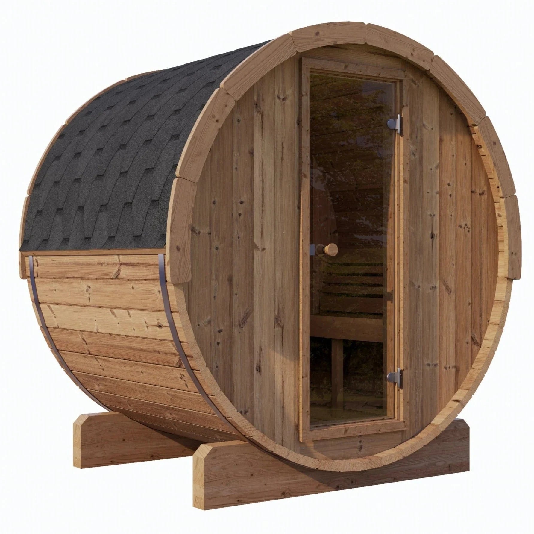 SaunaLife Sauna SaunaLife Model E6 3 Person Barrel Sauna