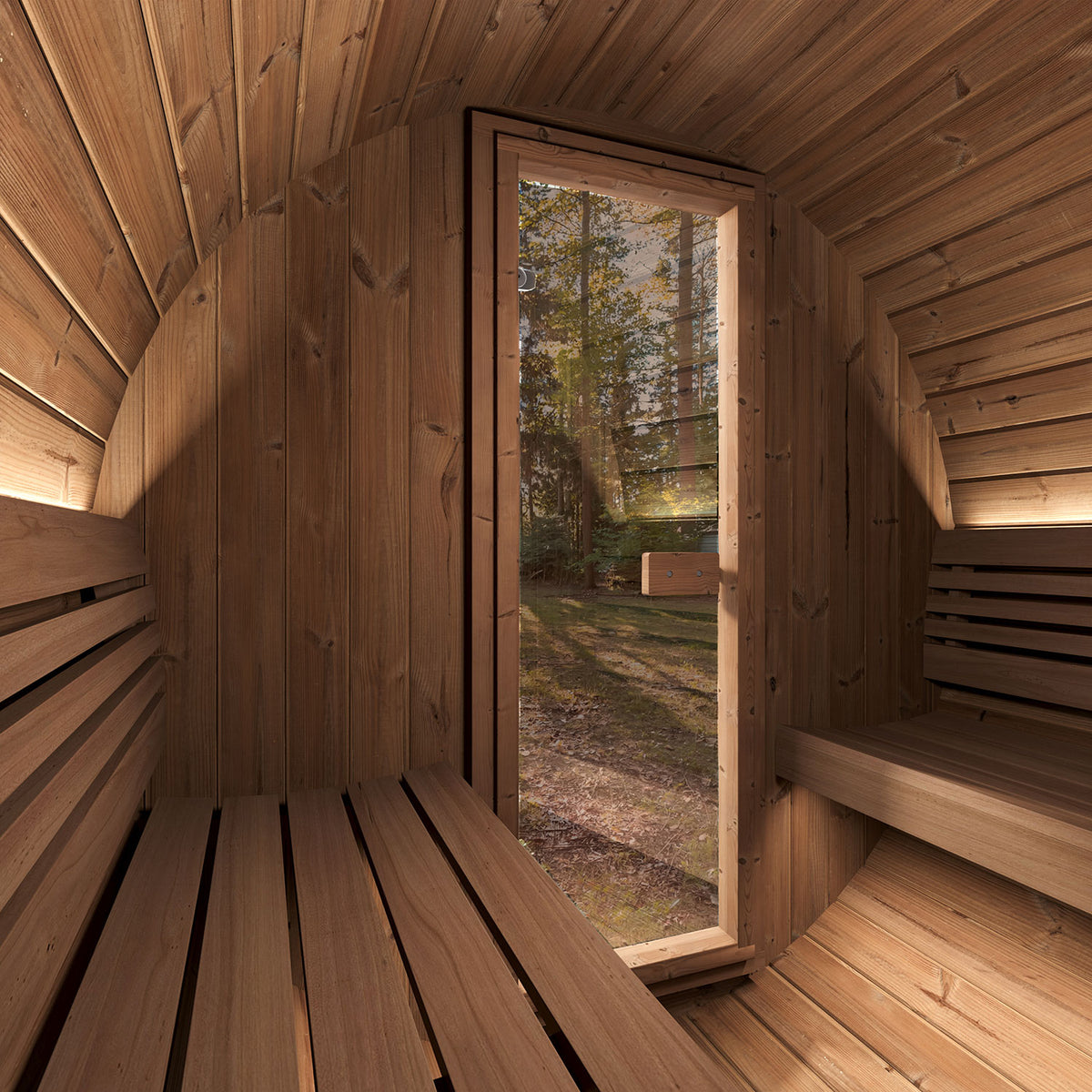 SaunaLife Sauna SaunaLife Model E6 3 Person Barrel Sauna