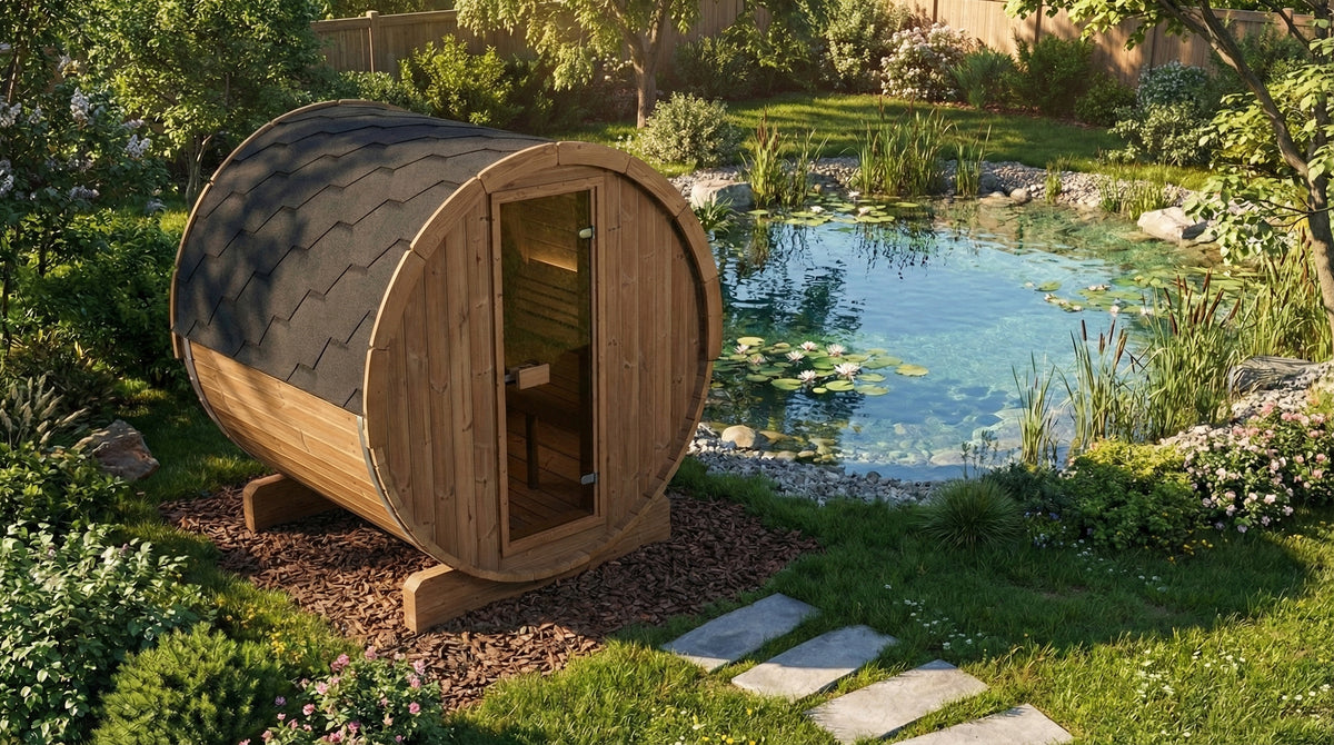 SaunaLife Sauna SaunaLife Model E6 3 Person Barrel Sauna
