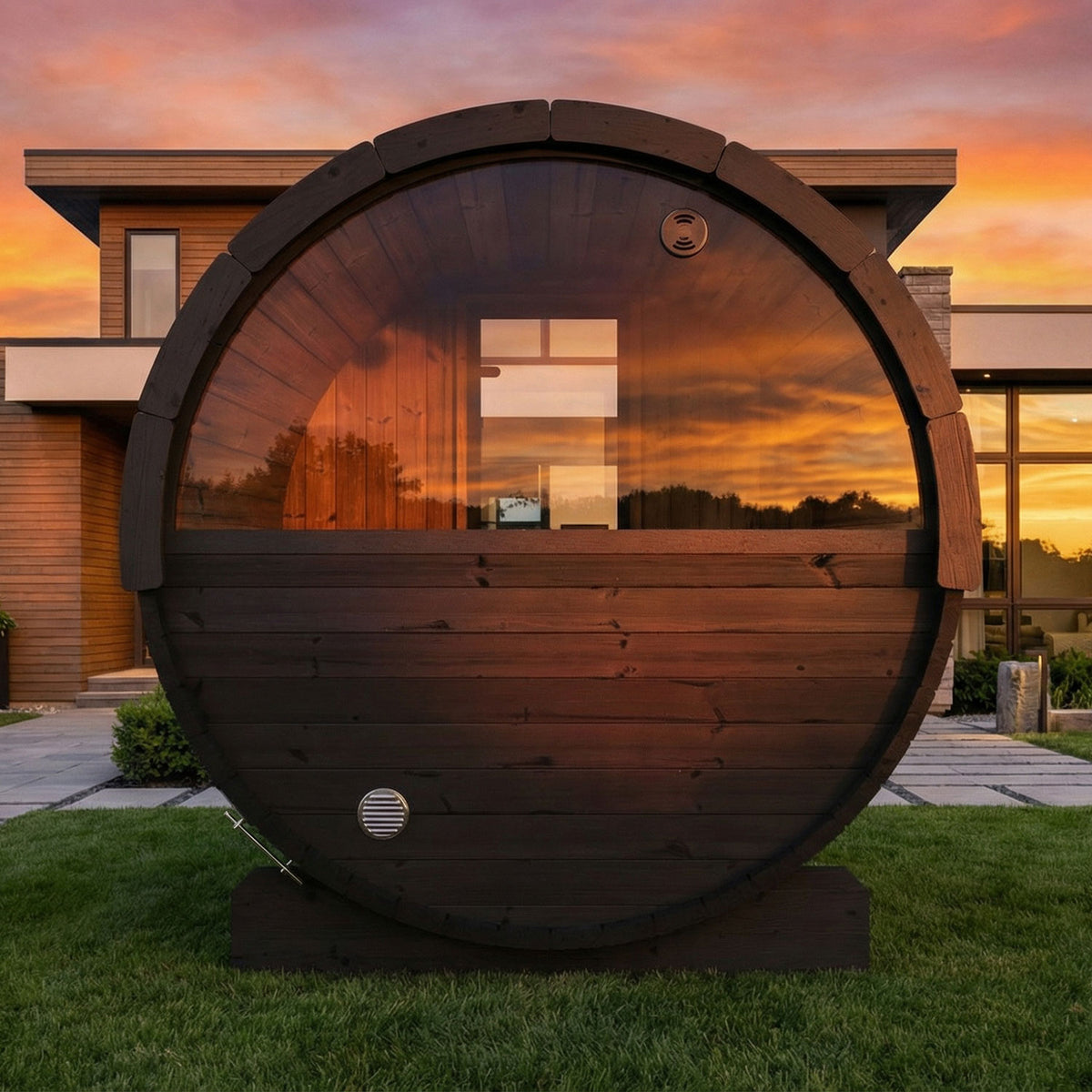 SaunaLife Sauna SaunaLife Model E6W 3 Person Sauna Barrel-Window