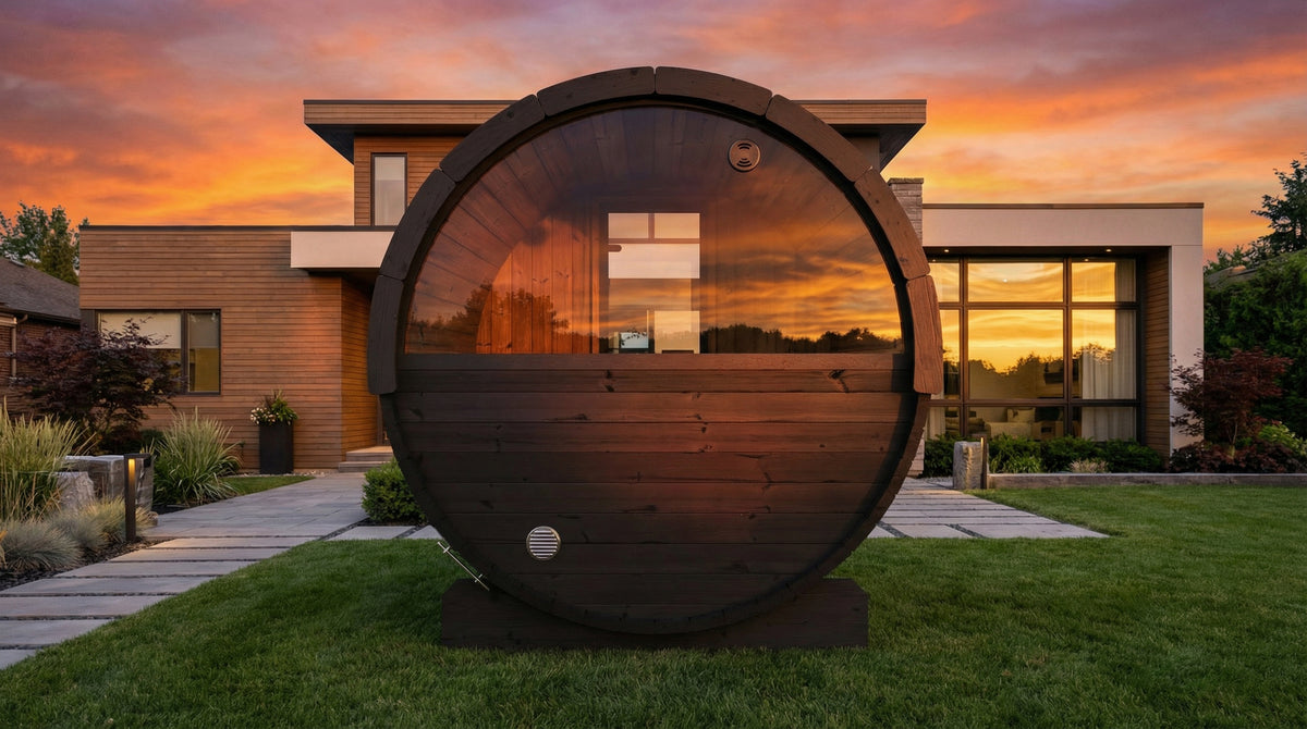 SaunaLife Sauna SaunaLife Model E6W 3 Person Sauna Barrel-Window
