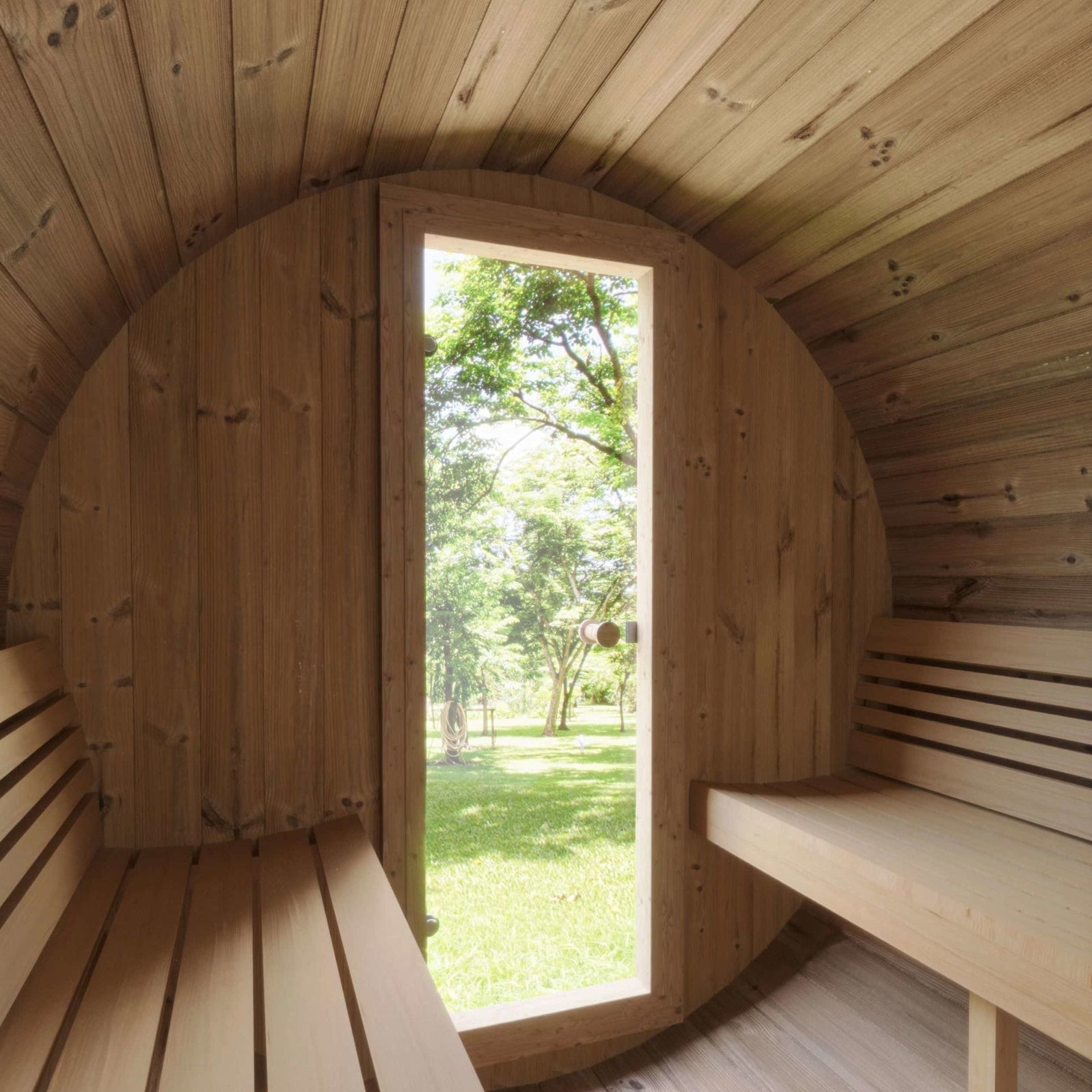 SaunaLife Sauna SaunaLife Model E7 4 Person Barrel Sauna