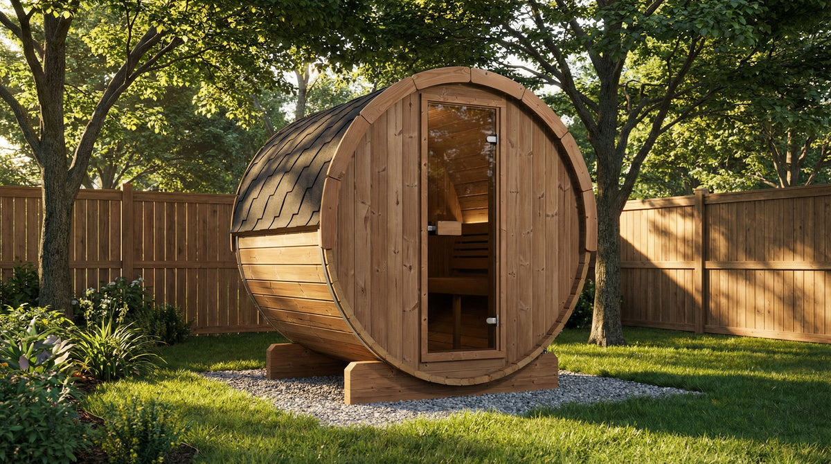 SaunaLife Sauna SaunaLife Model E7 4 Person Barrel Sauna