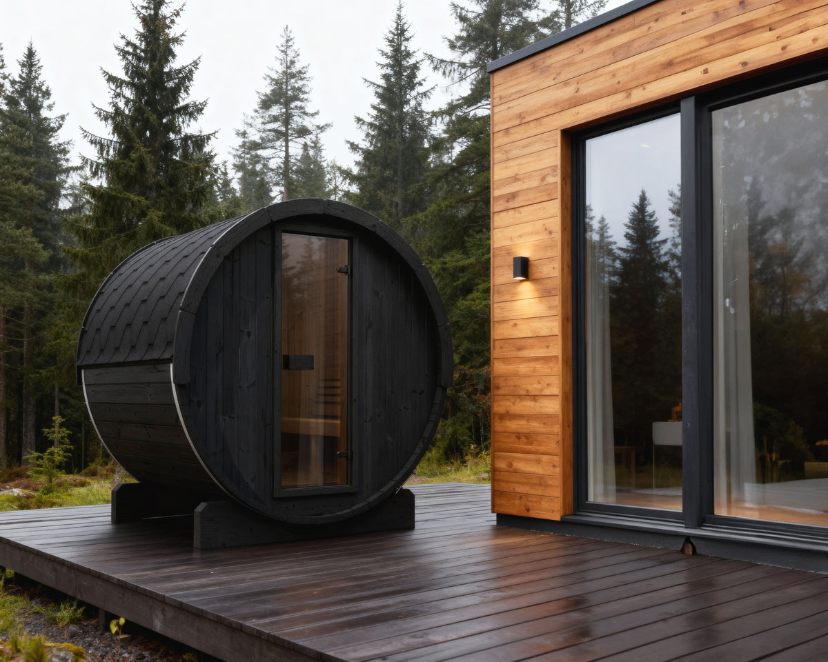 SaunaLife Sauna SaunaLife Model E7 4 Person Barrel Sauna