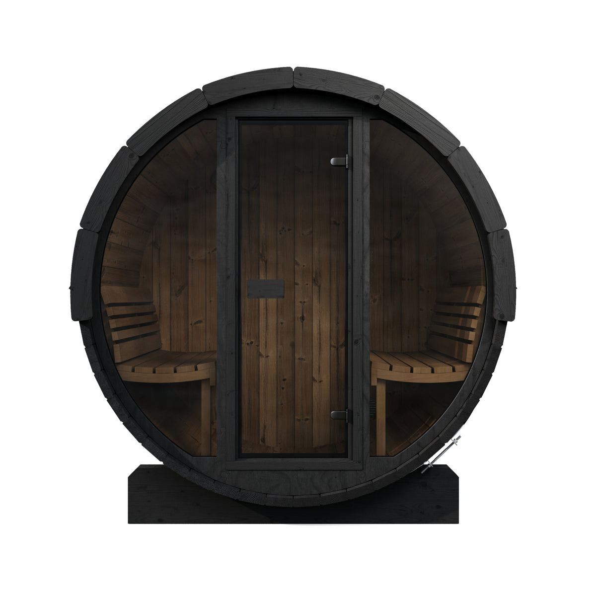 SaunaLife Sauna SaunaLife Model E7G 4 Person Barrel Sauna w/ Glass Front