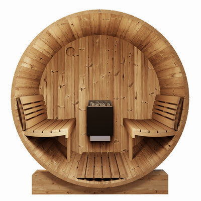 SaunaLife Sauna SaunaLife Model E7W 4 Person Sauna Barrel-Window
